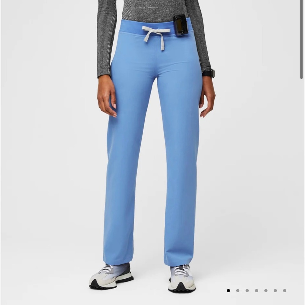 Livingston Basic Figs Scrub Pants M Ceil Blue